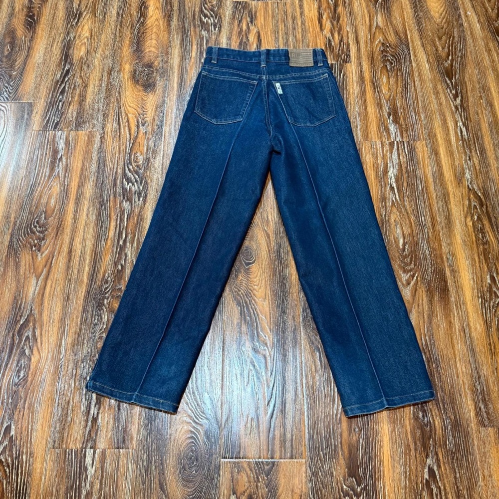 Polo Jeans Co Ralph Lauren Kids Size 12 Dark Wash Creased Straight Leg Jeans VTG
